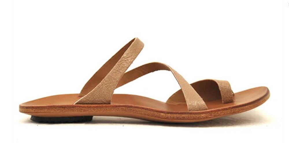 NEW CYDWOQ women's bazaar c flat sandal in nude